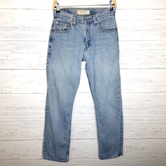 Vintage Levi's Jeans 505 Regular Fit Straight Leg Light Wash Cotton 28 x 31 READ - Picture 2 of 11